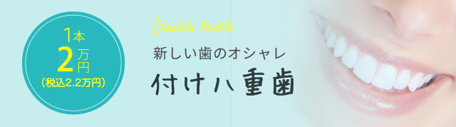 Double tooth 新しい歯のオシャレ 付け八重歯